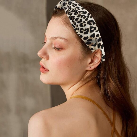 Top Knot Headbands for Women Girls Solid Color Turban Wide Hairbands 12 Pack main image 6